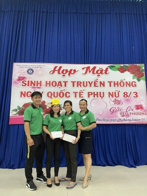 CÔNG ĐOÀN TRƯỜNG TIỂU HỌC CHÁNH PHÚ HÒA TỔ CHỨC HỌP MẶT ÔN LẠI TRUYỀN THỐNG NGÀY QUỐC TẾ PHỤ NỮ (08/3/ 1910 – 08/3/2021)