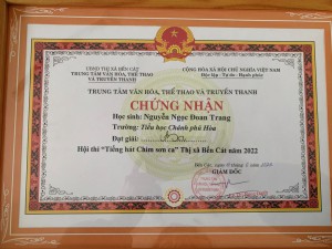TRƯỜNG TH CHÁNH PHÚ HÒA THAM GIA HỘI THI “TIẾNG HÁT CHIM SƠN CA”