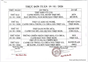 THỰC ĐƠN TUẦN 19
