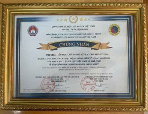 NIỀM TỰ HÀO TRƯỜNG TIỂU HỌC CHÁNH PHÚ HÒA