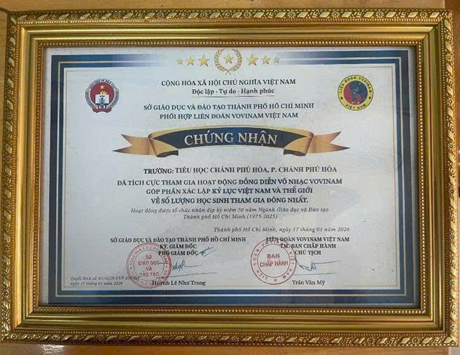 NIỀM TỰ HÀO TRƯỜNG TIỂU HỌC CHÁNH PHÚ HÒA